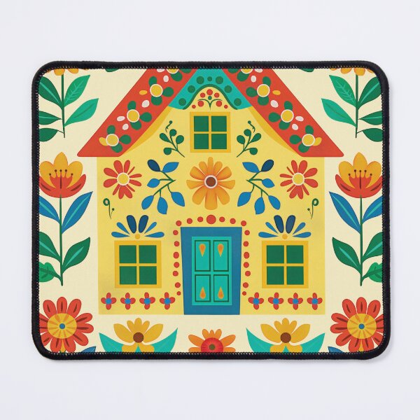 Item preview, Folk art floral house designed and sold by xiao xuans.