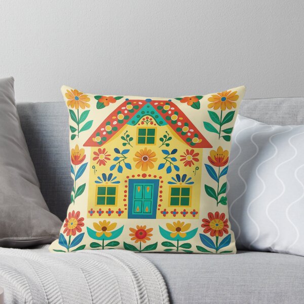 Item preview, Folk art floral house  designed and sold by xiao xuans.