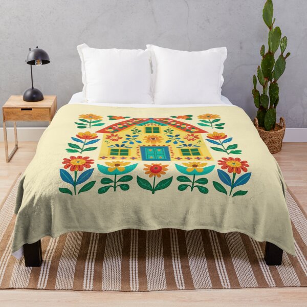 Item preview, Folk art floral house designed and sold by xiao xuans.