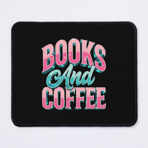 Item preview, Books And Coffee Cute Reader Graphic, Retro Pink Mint Typography, Aesthetic Bookworm Design designed and sold by Keingdesign.