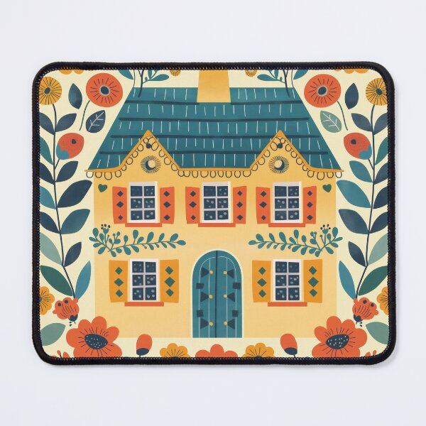 Item preview, Folk art floral house designed and sold by xiao xuans.