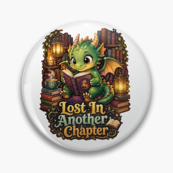 Item preview, Lost In Another Chapter – Cute Baby Dragon Book Lover designed and sold by NarpLTD.