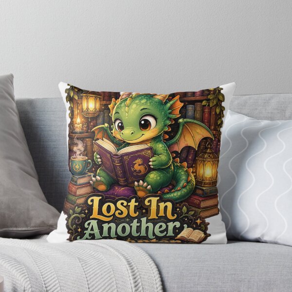 Item preview, Lost In Another Chapter – Cute Baby Dragon Book Lover designed and sold by NarpLTD.