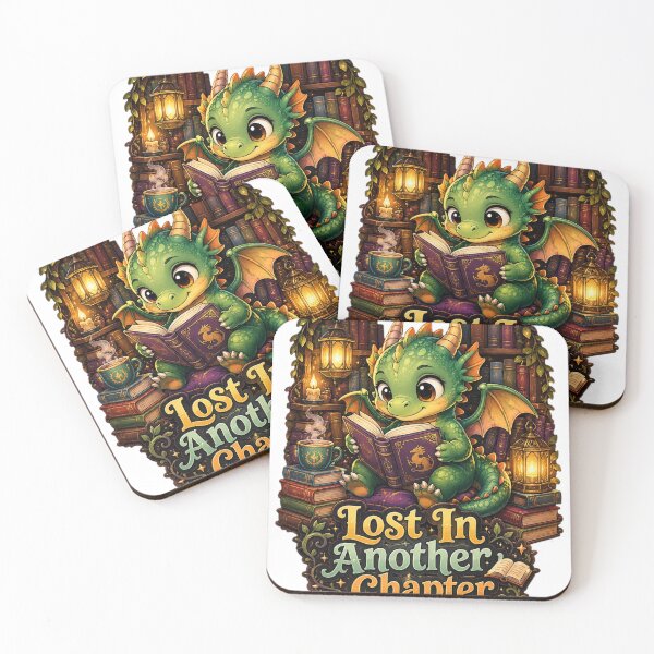 Item preview, Lost In Another Chapter – Cute Baby Dragon Book Lover designed and sold by NarpLTD.