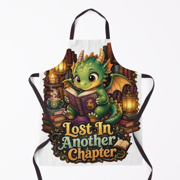 Item preview, Lost In Another Chapter – Cute Baby Dragon Book Lover designed and sold by NarpLTD.