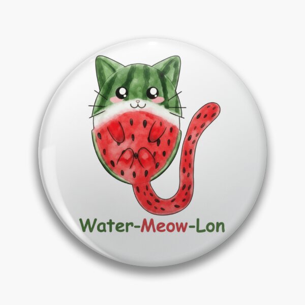 Item preview, Water-Meow-Lon Watermelon And Cat Summer Time designed and sold by Thread&Fable.