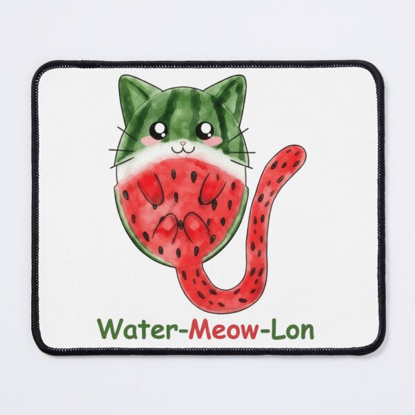 Item preview, Water-Meow-Lon Watermelon And Cat Summer Time designed and sold by Thread&Fable.