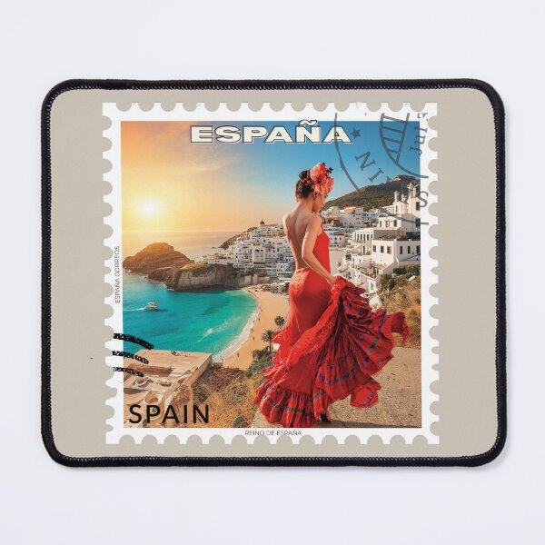 Item preview, Spain Modern Postage Stamp – Flamenco, Mediterranean Coast & Spanish Culture designed and sold by Timeless Decor.