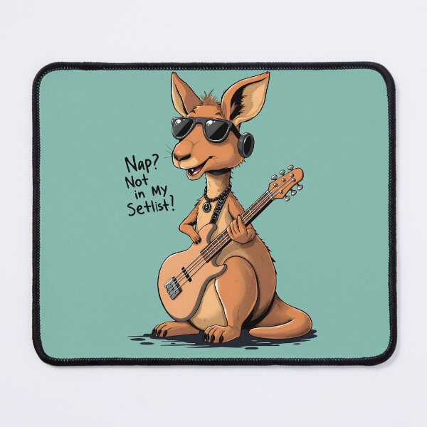 Item preview, Nap? Not in My Setlist — Funny Rock Kangaroo Bassist Guitar Music Art designed and sold by Amplify-n-Co.