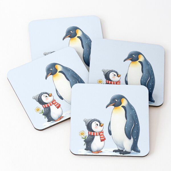 Item preview, Loving Penguin Family – Cute Parent and Baby Penguin Illustration designed and sold by arifali786.