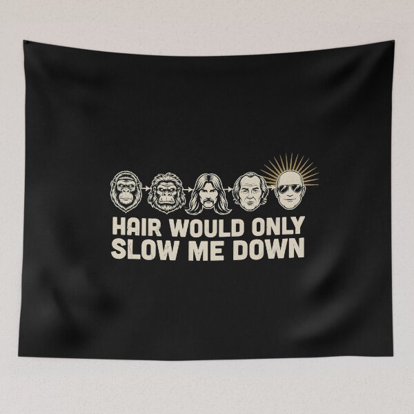 Item preview, Hair Would Only Slow Me Down Dad Humor Classic Dad Joke Bald Dad designed and sold by Redgiant87x.