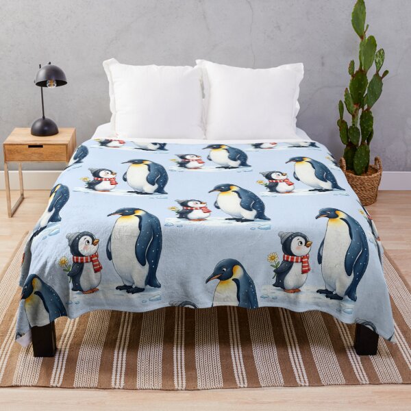 Item preview, Loving Penguin Family – Cute Parent and Baby Penguin Illustration designed and sold by arifali786.