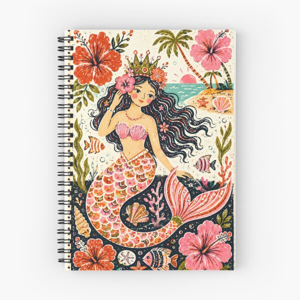 Item preview, Tropical Island Hibiscus Beach mermaid  designed and sold by scicilysimonee.