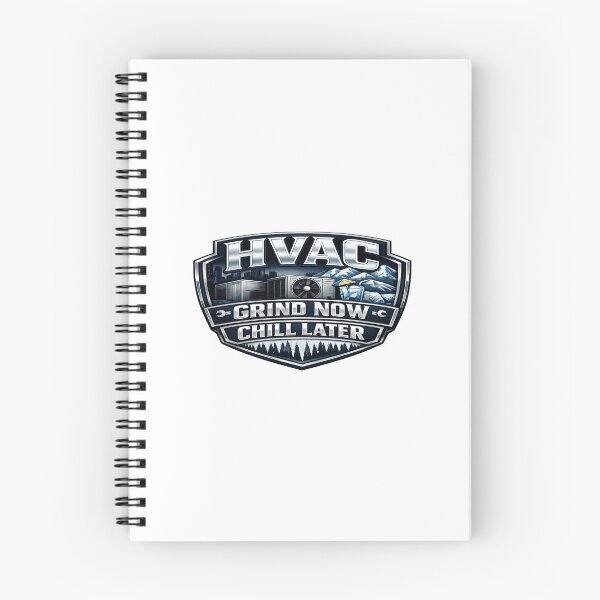 Item preview, HVAC Grind Now Chill Later - HVAC Tech Cooling Badge Design designed and sold by FrozenHeat97.