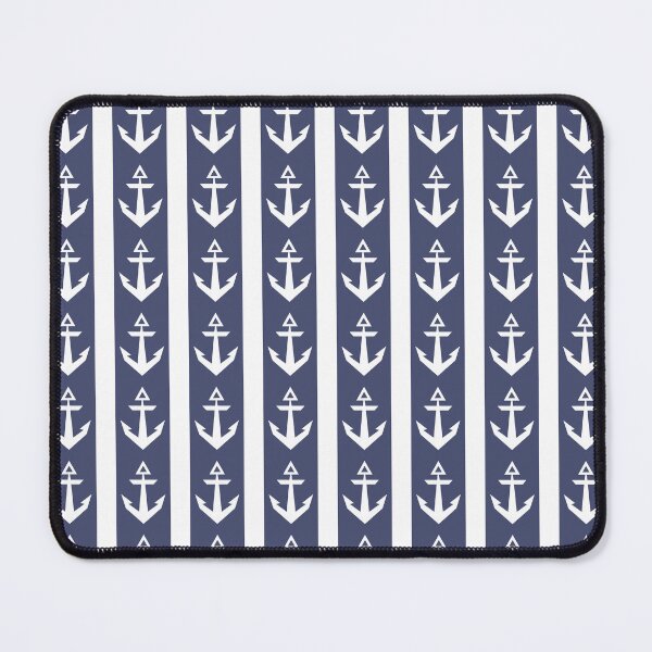 Item preview, Navy and White Geometric Anchor Stripe Pattern designed and sold by Anna Studio Co.