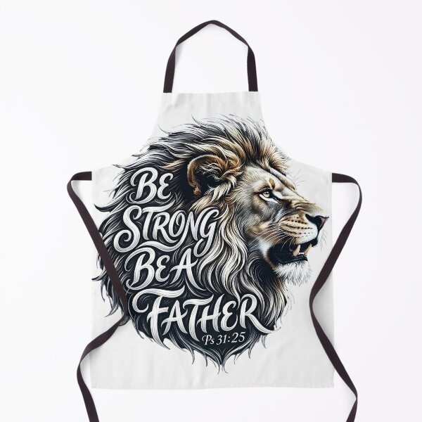 Item preview, Be Strong Be a Father Lion Christian Tee designed and sold by Skotecky.