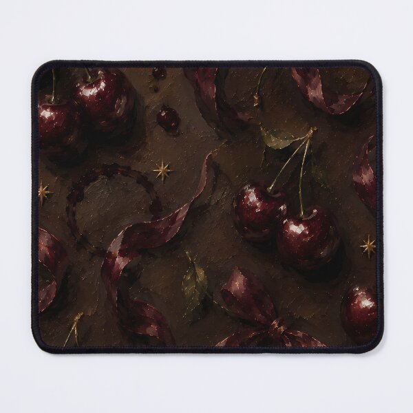 Item preview, Dark Romance Cherry Coquette Gothic Aesthetic Pattern designed and sold by BeataPrint.