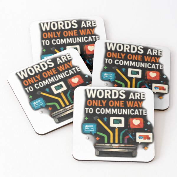 Aperçu de l'œuvre Words Are Only One Way To Communicate | AAC & Autism créée et vendue par GUINewAlex.