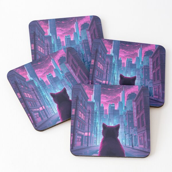 Item preview, Cat looking into a city designed and sold by Ricewantstea.