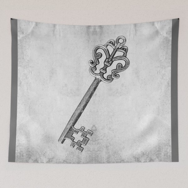 Item preview, Vintage Gold Skeleton Key Fleur de Lis Crown Royal designed and sold by Ghoul Enterprises.