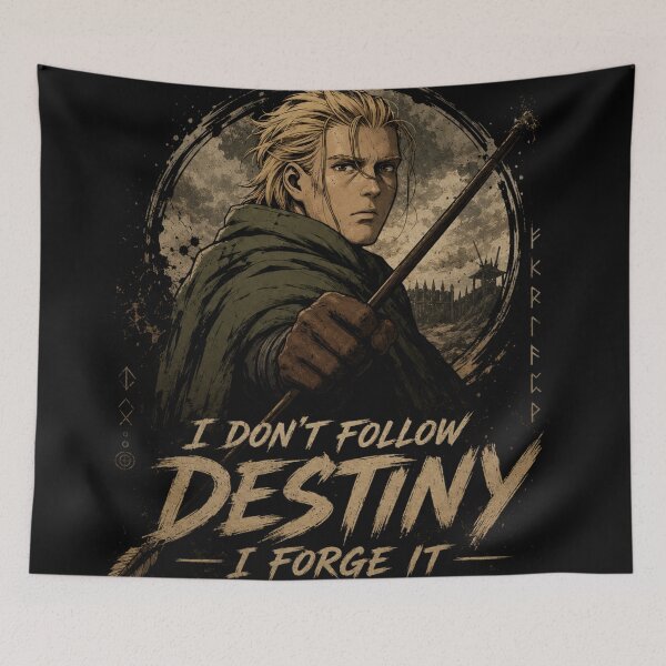 Item preview, Norse Warrior Destiny Quote Shirt | Viking Anime Inspired Medieval Warrior designed and sold by AbstractAuraArt.