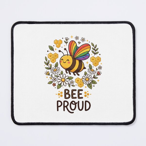 Item preview, Rainbow Bee Cute Kawaii Lgbtq Pride Honeycomb Flowers designed and sold by longngusuc.