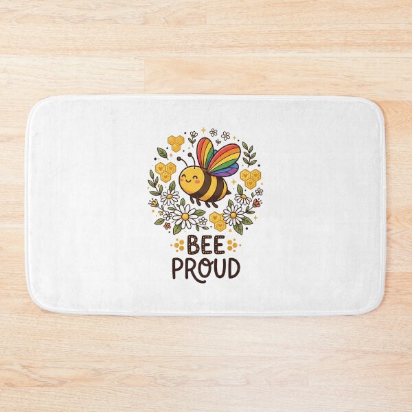 Item preview, Rainbow Bee Cute Kawaii Lgbtq Pride Honeycomb Flowers designed and sold by longngusuc.
