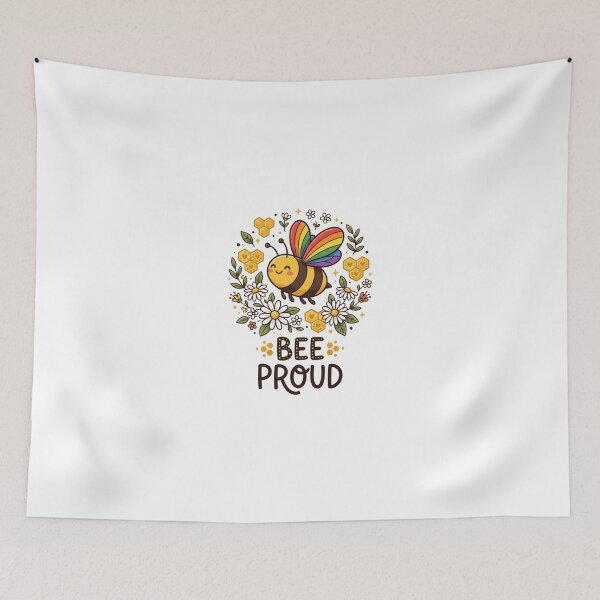 Item preview, Rainbow Bee Cute Kawaii Lgbtq Pride Honeycomb Flowers designed and sold by longngusuc.