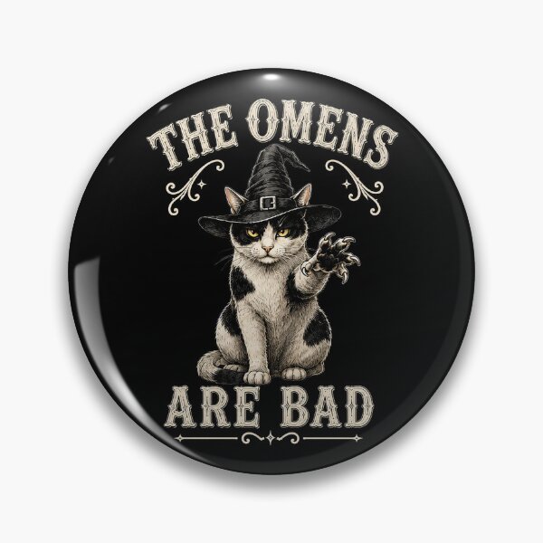 Item preview, Tuxedo Witch Cat – The Omens Are Bad | Black and White Witch Cat for Witchcore & Cat Lovers designed and sold by Lichtisign.