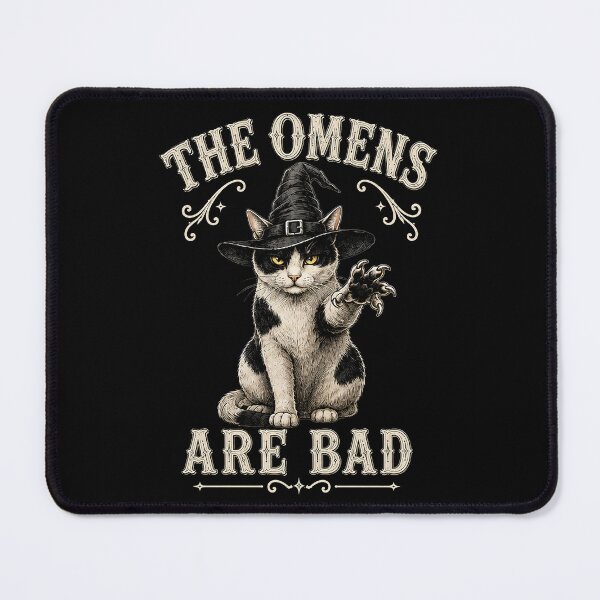 Item preview, Tuxedo Witch Cat – The Omens Are Bad | Black and White Witch Cat for Witchcore & Cat Lovers designed and sold by Lichtisign.