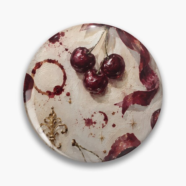 Item preview, Botanical Vintage Cherry Aesthetic Pattern designed and sold by BeataPrint.