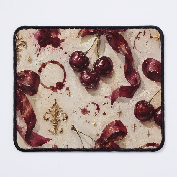 Item preview, Botanical Vintage Cherry Aesthetic Pattern designed and sold by BeataPrint.