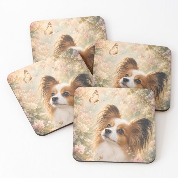 Item preview, Dream Garden Papillon Dog Art designed and sold by ManJiangHong.