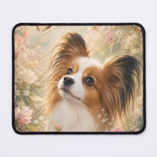 Item preview, Dream Garden Papillon Dog Art designed and sold by ManJiangHong.