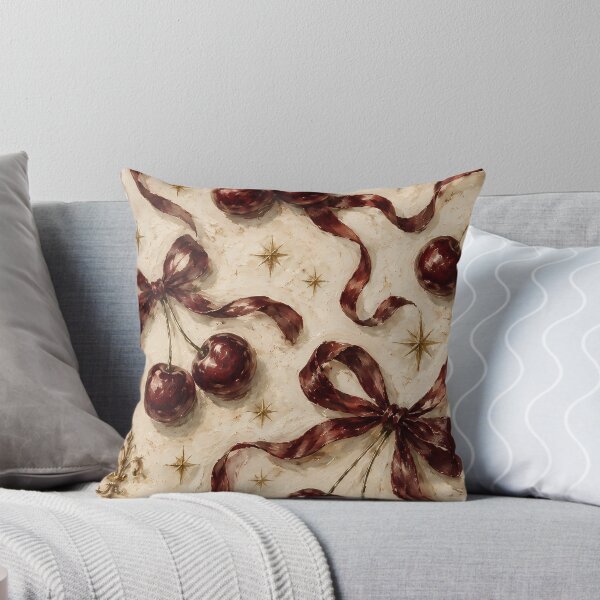 Item preview, Vintage Dark Cherry Noir Coquette Aesthetic Pattern designed and sold by BeataPrint.
