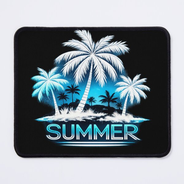 Item preview, Tropical Neon Summer Paradise – Glowing Palm Trees designed and sold by stickyverselab.