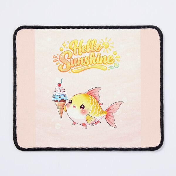 Item preview, Hello Sunshine Fish – Cute Kawaii Ice Cream Summer Design designed and sold by DariaCraft.