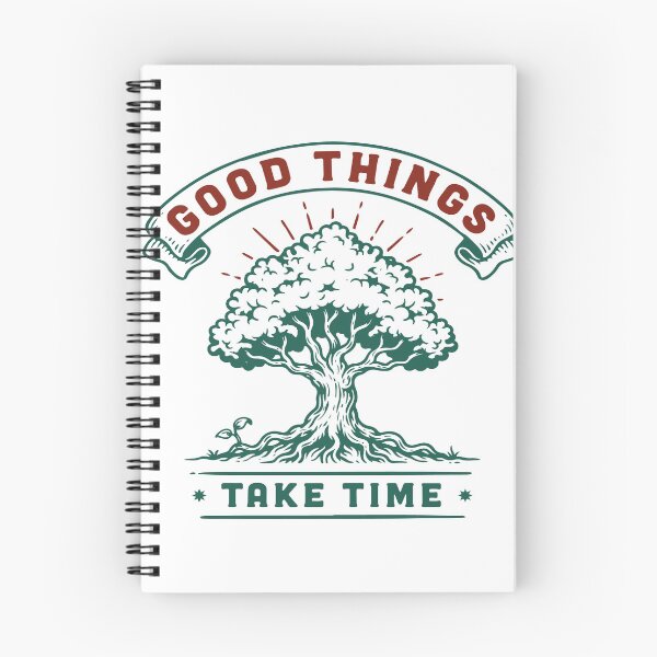 Item preview, Good Things Take Time – Motivational Patience Typography Design designed and sold by Amsafjol.