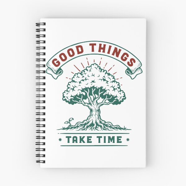 Item preview, Good Things Take Time – Motivational Patience Typography Design designed and sold by Amsafjol.