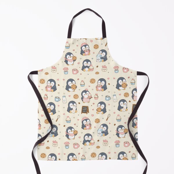 Item preview, Penguin Cookie Cafe Kawaii Pattern designed and sold by Soft Berry Studio.