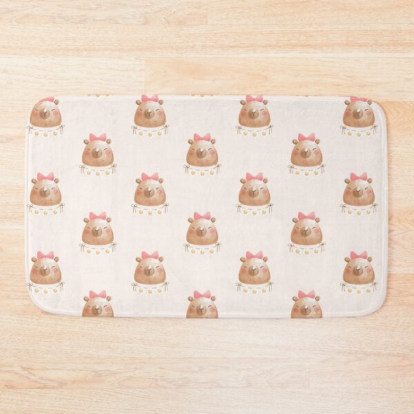 Item preview, Capybara Daisy Ribbon, Watercolor Woodland Animals, Gifts for Animal Lovers designed and sold by SpringTeaDesigns.