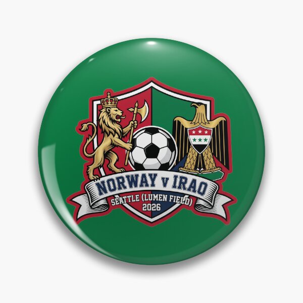 Item preview, Norway Iraq Football Seattle 2026 Match Crest Graphic designed and sold by Pride Emblem Prints.