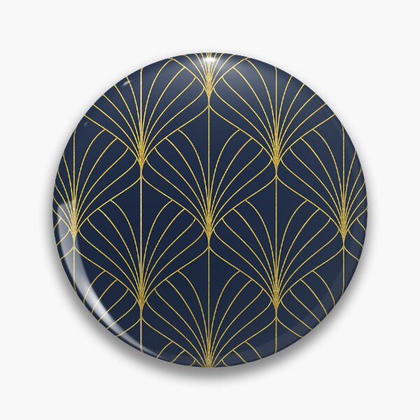Item preview, Art Deco Blue And Golden-Hues Exquisite Pattern designed and sold by DEC02.