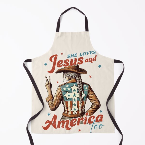 Item preview, Vintage Patriotic Cowgirl - She Loves Jesus And America Too - 4th Of July designed and sold by legendaryskins.
