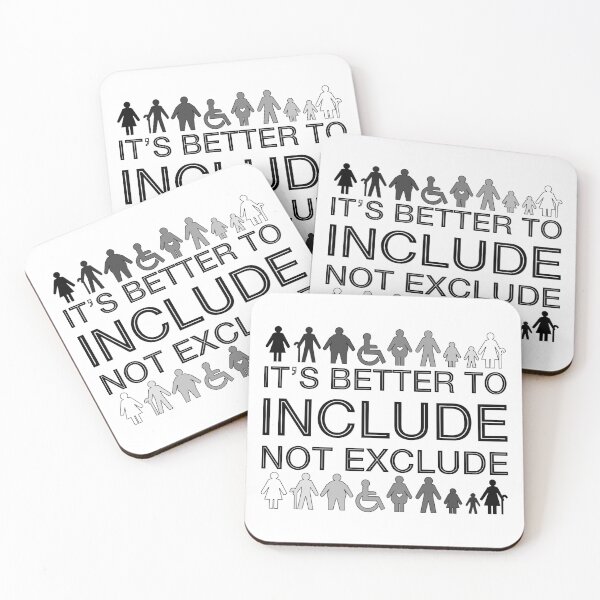 Item preview, It's Better To Include, Not Exclude: Shapes & Sizes (Black and White) designed and sold by SarahJosArt.