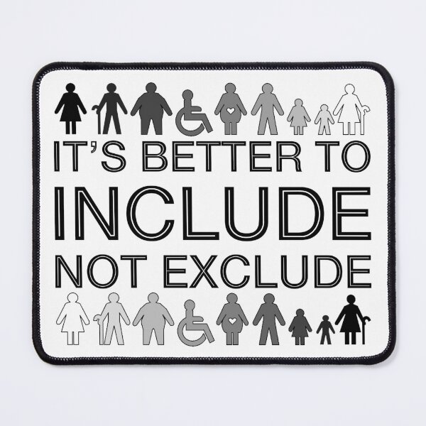 Item preview, It's Better To Include, Not Exclude: Shapes & Sizes (Black and White) designed and sold by SarahJosArt.
