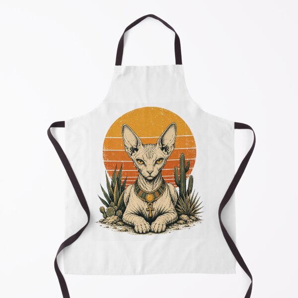Item preview, Vintage Sphynx Cats Desert Sunset Occult Cat Art designed and sold by Region.