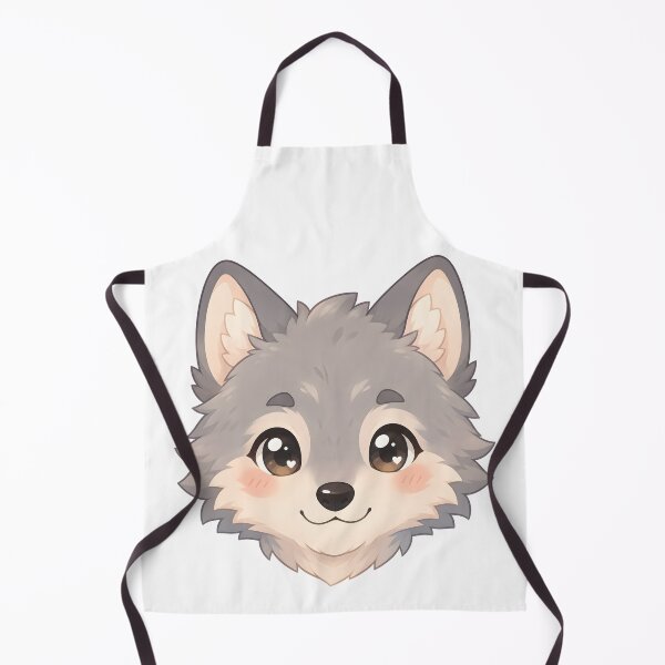 Item preview, Cute Wolf Cub Head – Kawaii Anime Style designed and sold by nocturnastore.