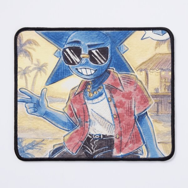 Item preview, Cool Blue Star Head Character Summer Beach designed and sold by WarmTones.
