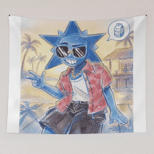 Item preview, Cool Blue Star Head Character Summer Beach designed and sold by WarmTones.
